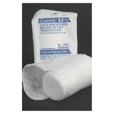 Bandage Gazetex 4.5"x147" Gauze Cotton Roll LF Sterile 1/Pk, 100 PK/CA - Surgical Supplies NY